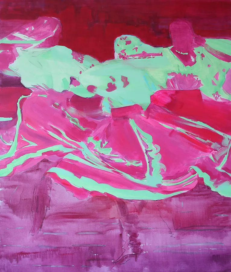 Зображення "Oksana Tytenko “Dance, Part 2” ,  acrylic on canvas, 165 × 140 cm „Tanz“,  „Tanz“, Teil 2, , , Acryl auf Leinwand, 165×140" від Оксана Титенко , медіум: Painting , серія: Dance 