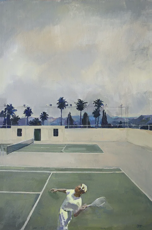 "Match Point", 2020, acrylic on canvas, 90x55 cm  (2020)