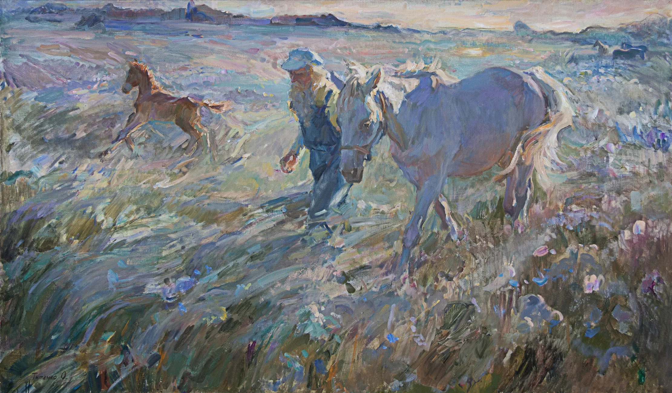 Bild von Oksana Tytenko „Mein Großvater”, Öl auf Leinwand,  100×176  My grandfather 100x168 1300px von Оксана Титенко , Größe: 100x168 cm, Painting  Medium
