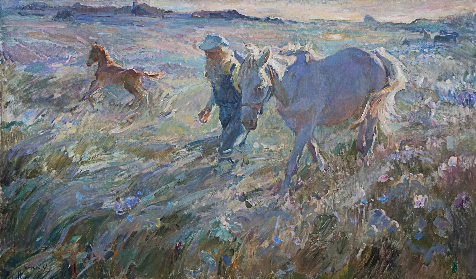 Зображення "Oksana Tytenko „Mein Großvater”, Öl auf Leinwand,  100×176  My grandfather 100x168 1300px" від Оксана Титенко , розмір: 100x168 cm, медіум: Painting 
