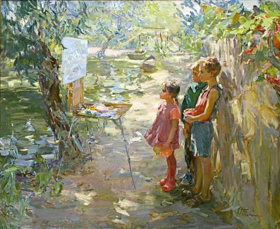 Зображення ""In Vylkove", 2009, oil on canvas, 145 × 176 cm" від Оксана Титенко , медіум: Painting 