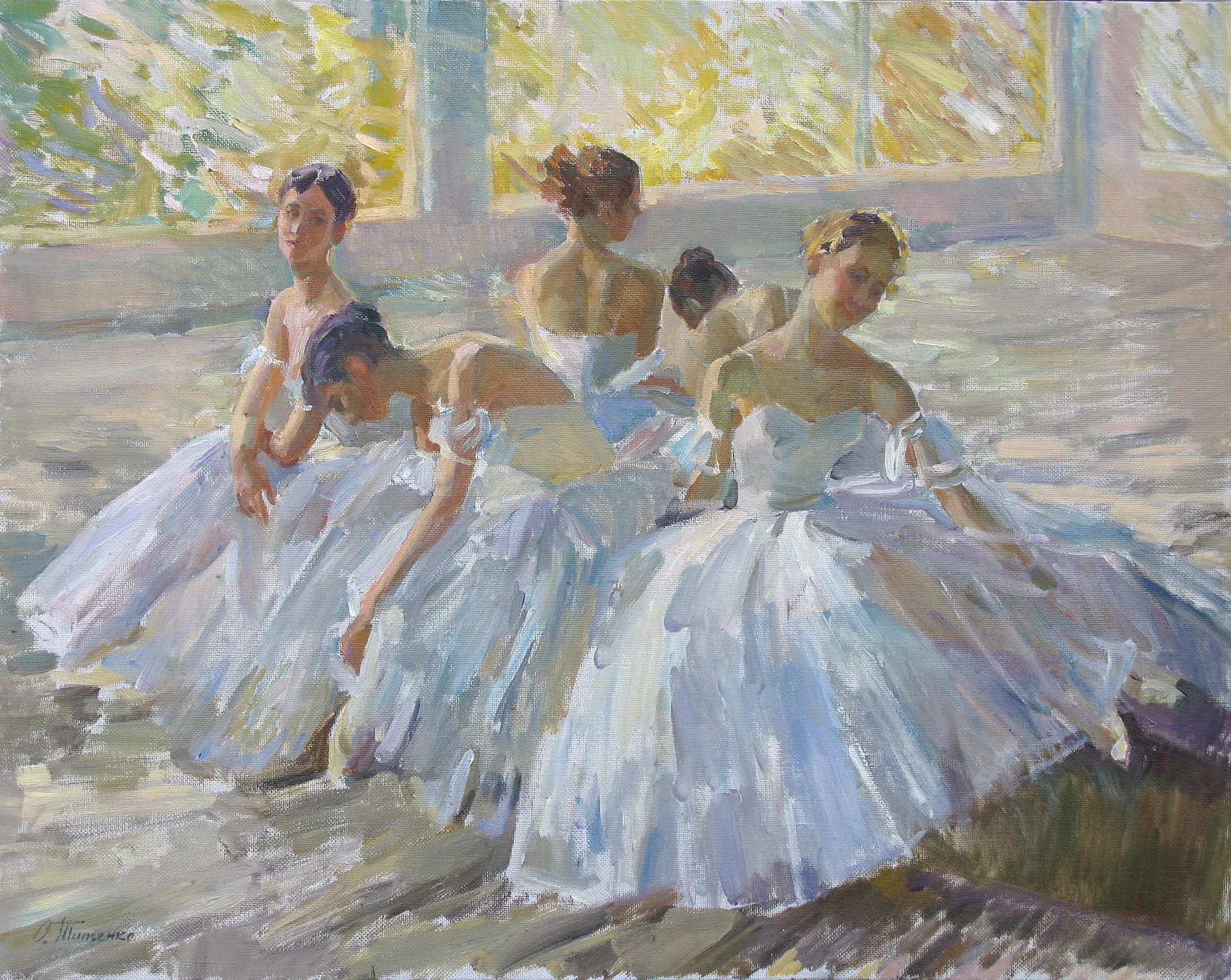 Зображення ""At the Ballroom Dance Class" 2020? oil on canvas, 75x90 cm" від Оксана Титенко , медіум: Painting 